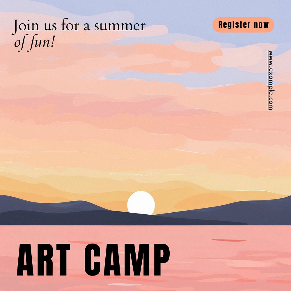 Art camp Instagram post template