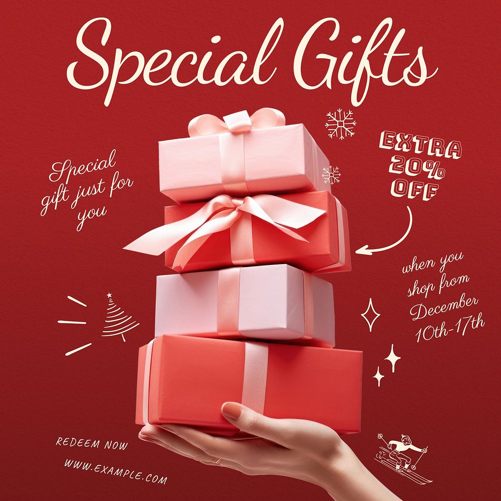 Special gifts Instagram post template