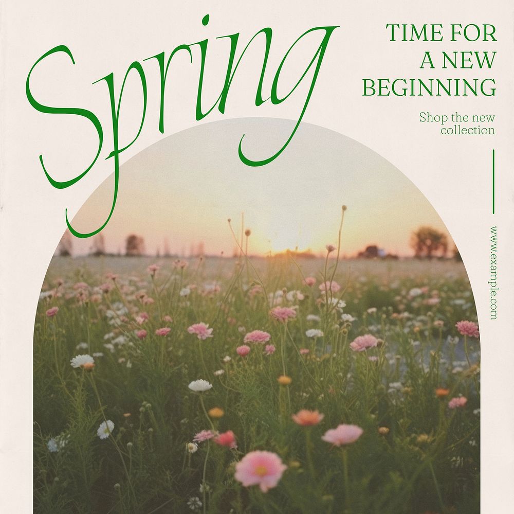 Spring collection Facebook post template