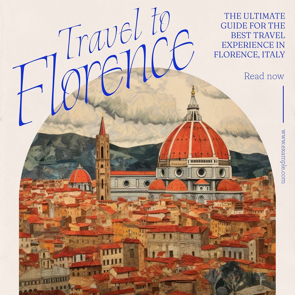 Florence Italy travel Instagram post template