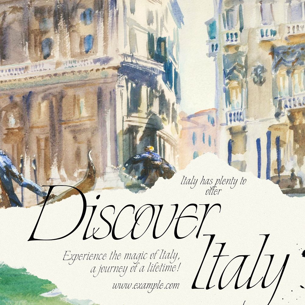 Discover Italy Instagram post template