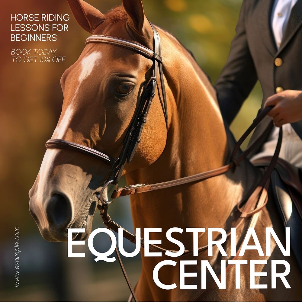Horse riding course Facebook post template