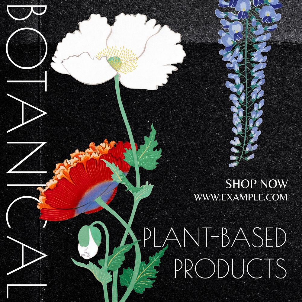 Botanical products Instagram post template