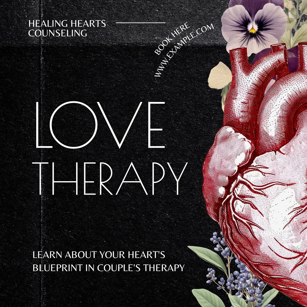Love therapy Instagram post template