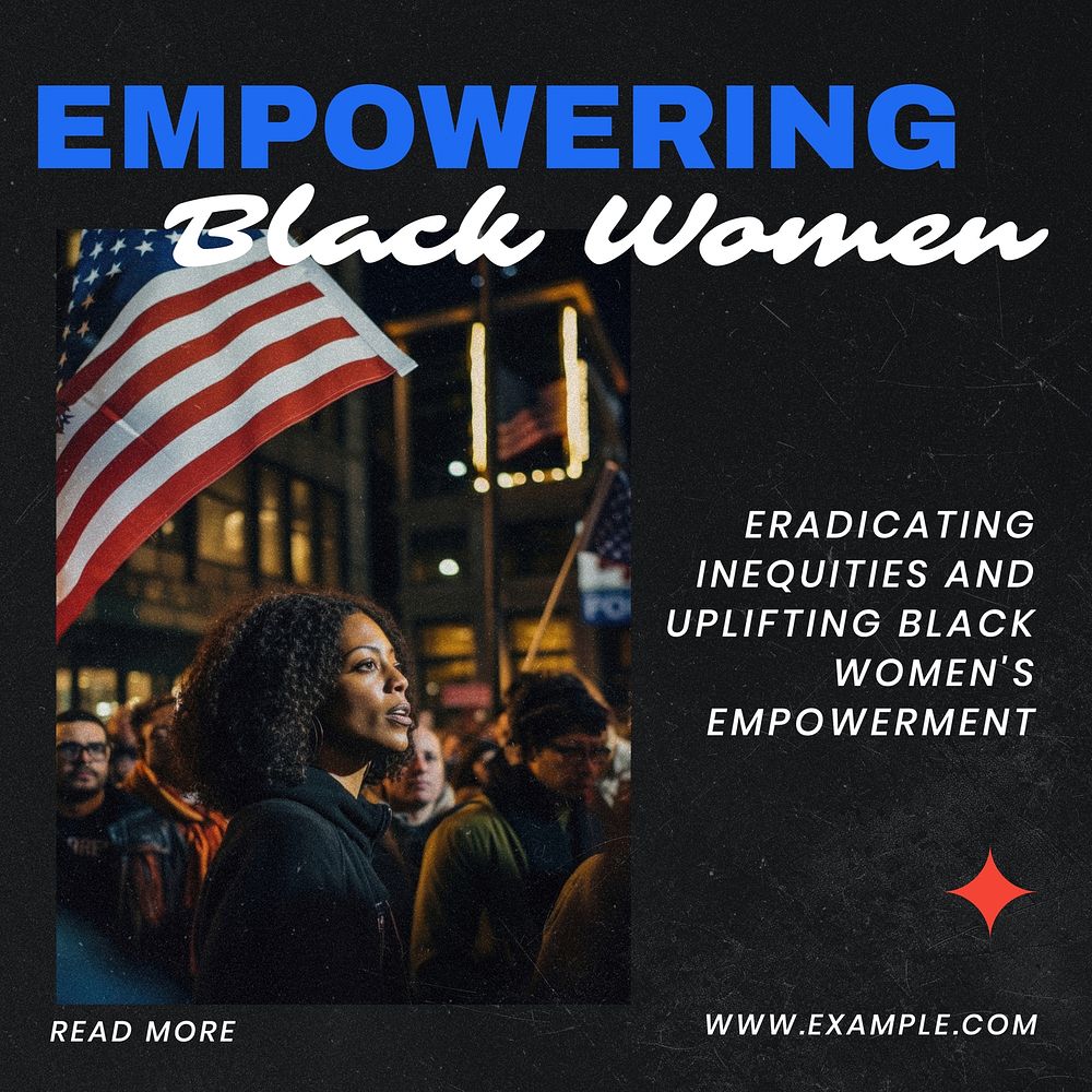 Empowering Black women Instagram post template