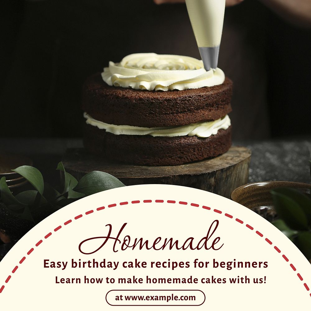 Homemade cake Instagram post template
