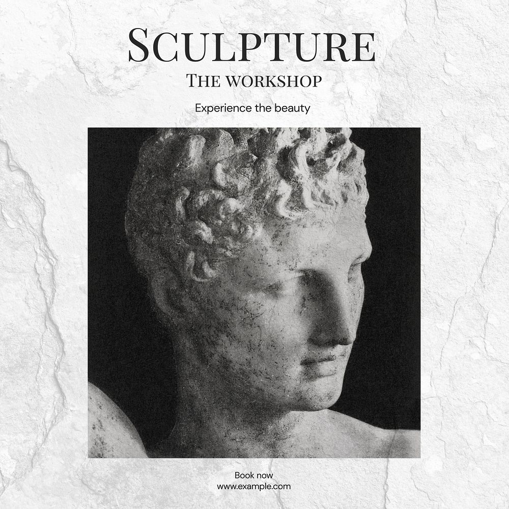 Sculpture workshop Instagram post template
