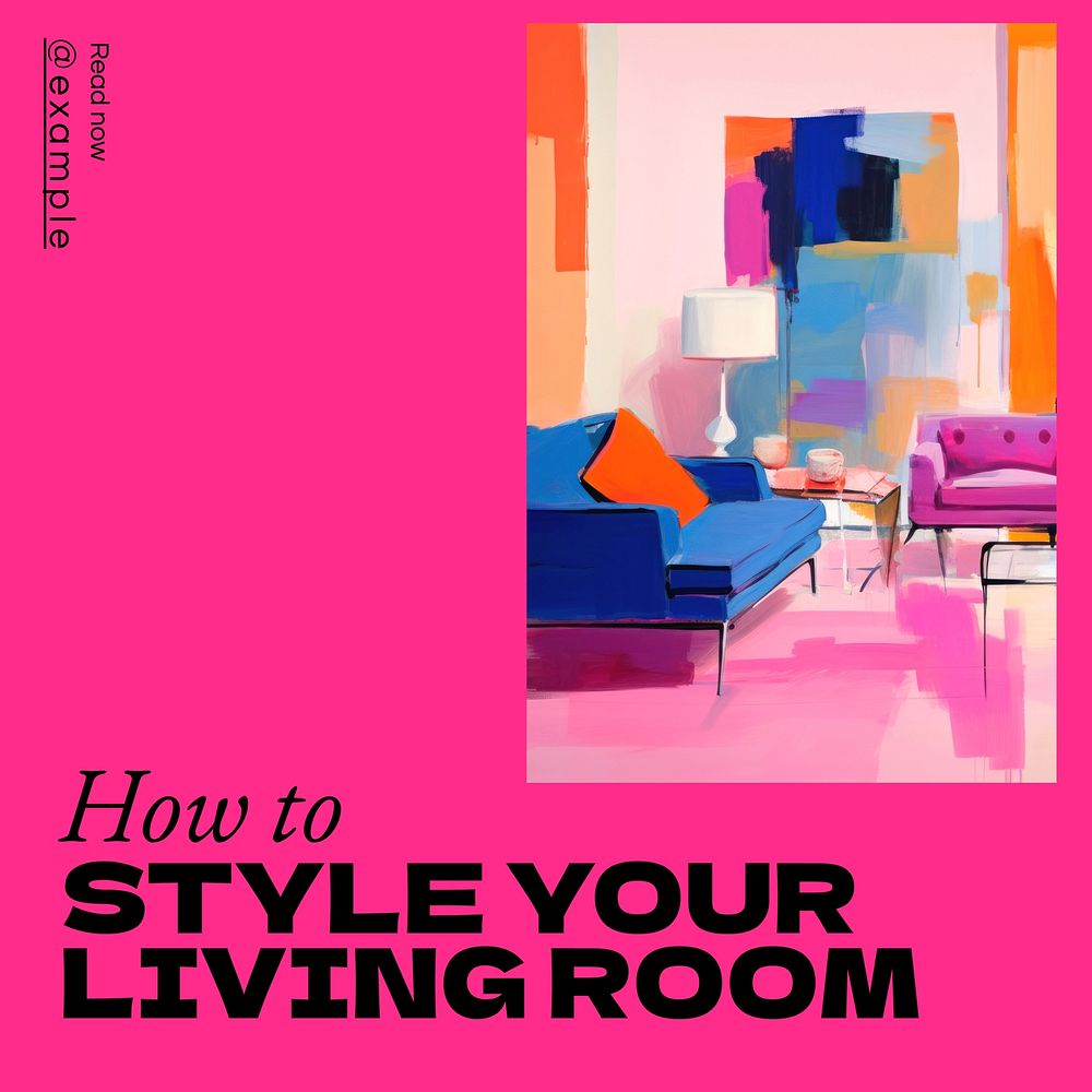 Living room Instagram post template