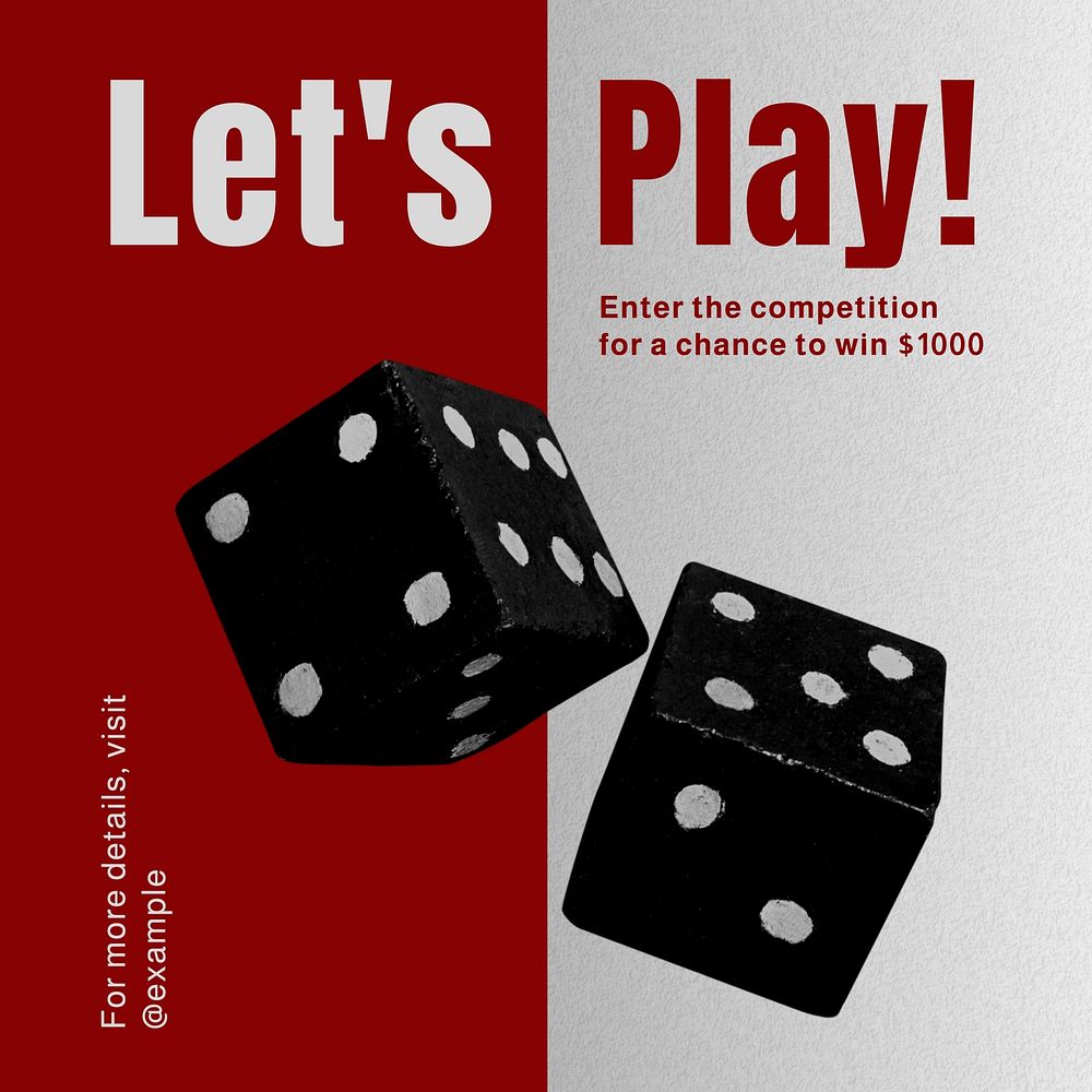 Play & competition Facebook post template