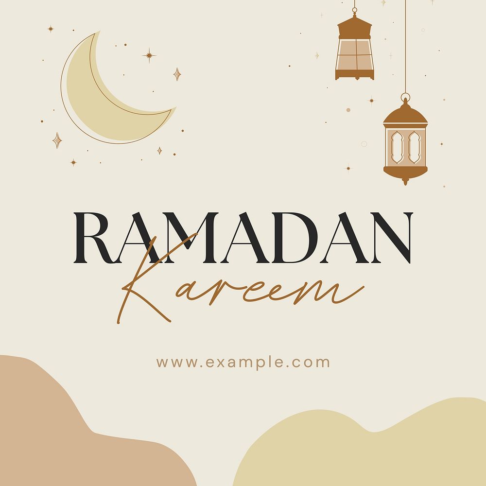 Ramadan kareem Instagram post template