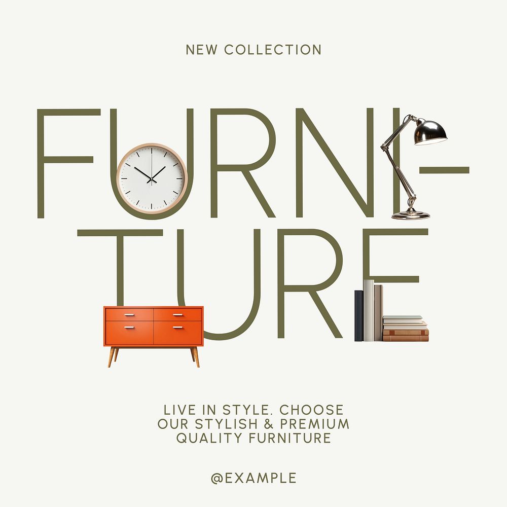 Furniture Instagram post template