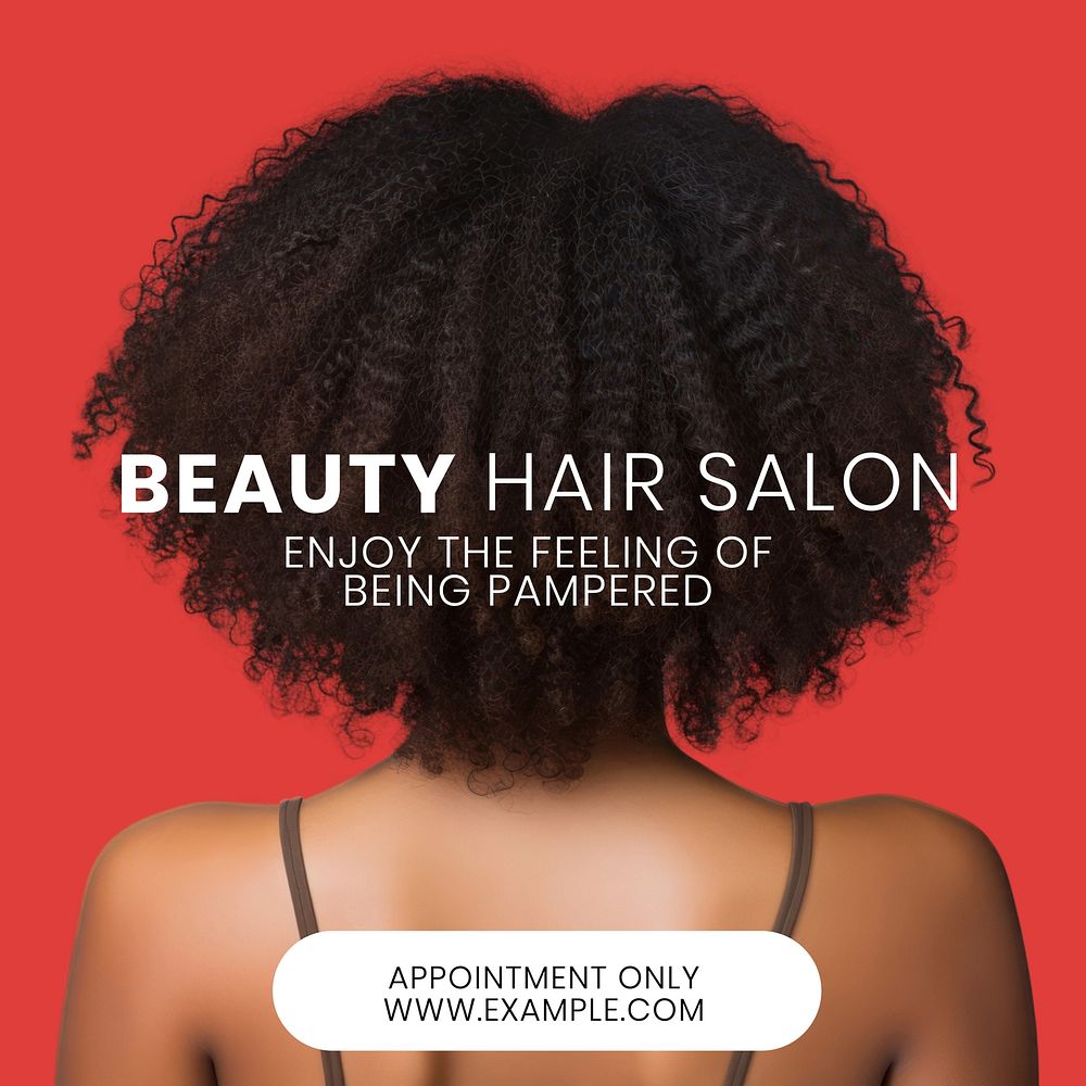Beauty Hair Salon Instagram post template  