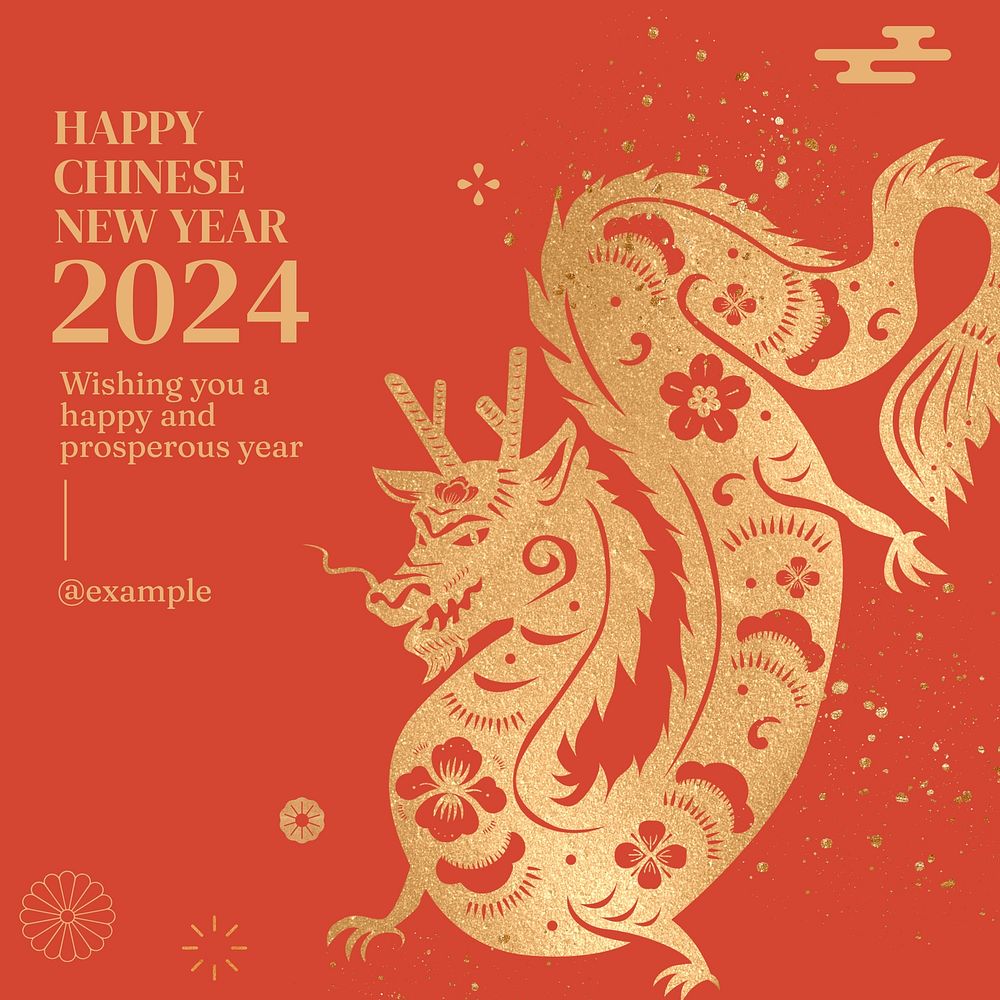 Chinese new year Instagram post template