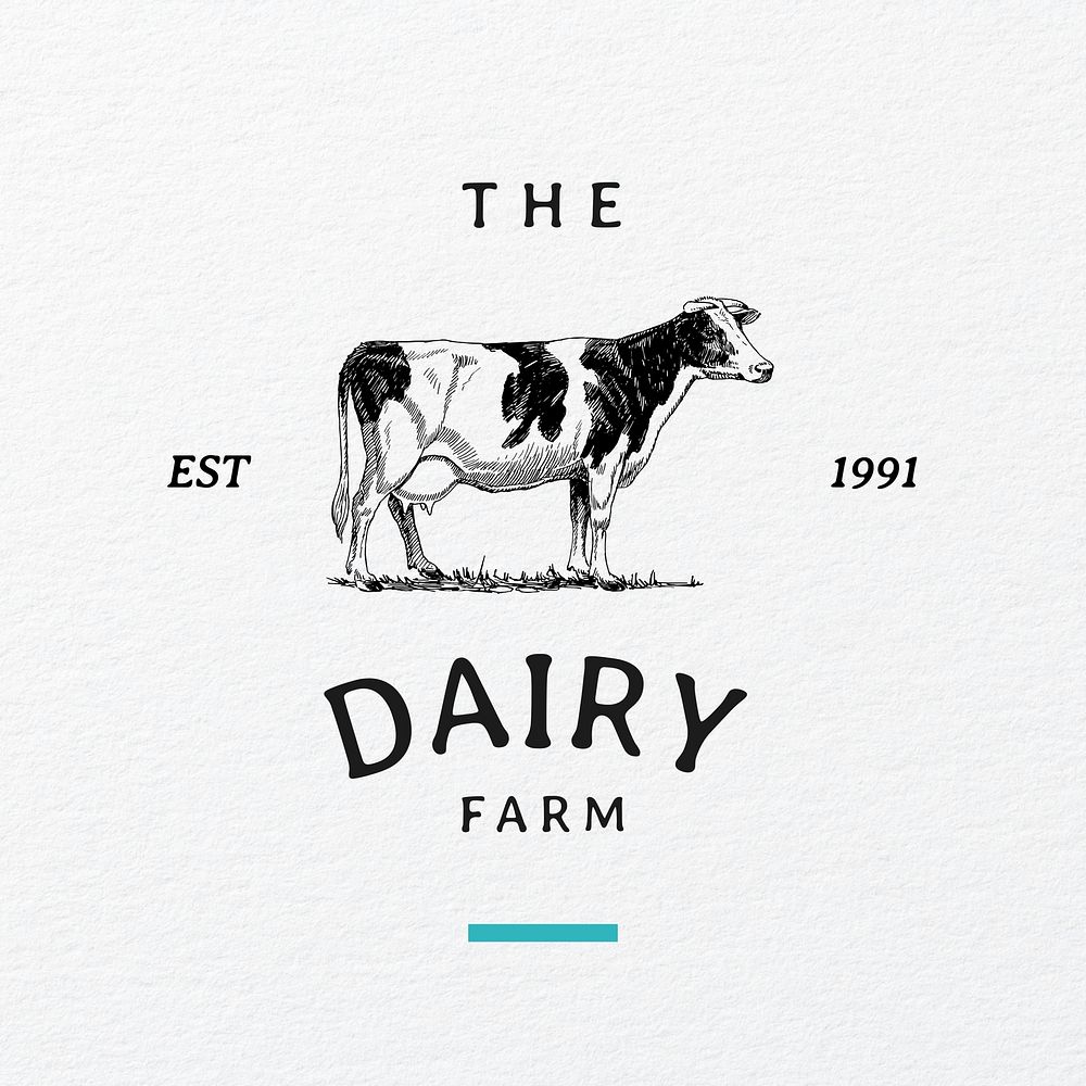 Dairy farm logo template