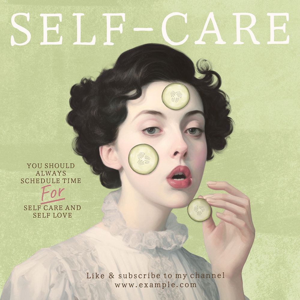 Self-care Instagram post template