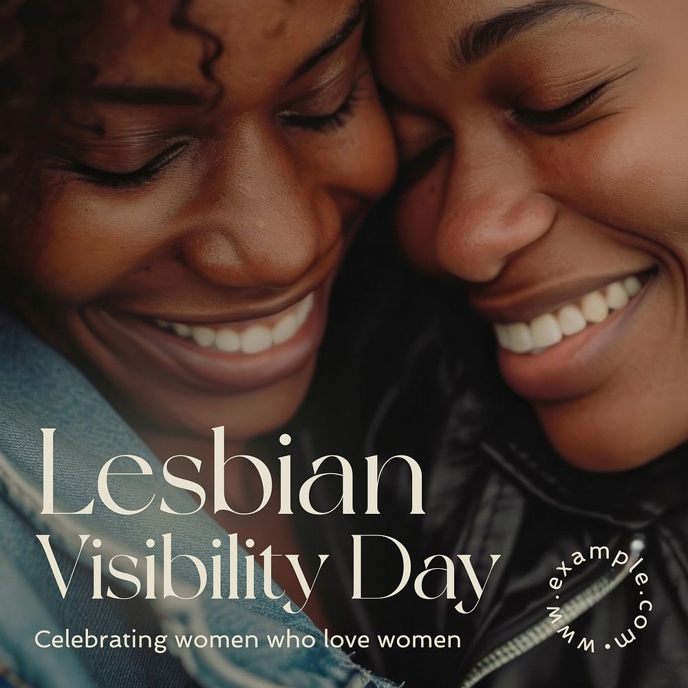 Lesbian visibility day Instagram post template