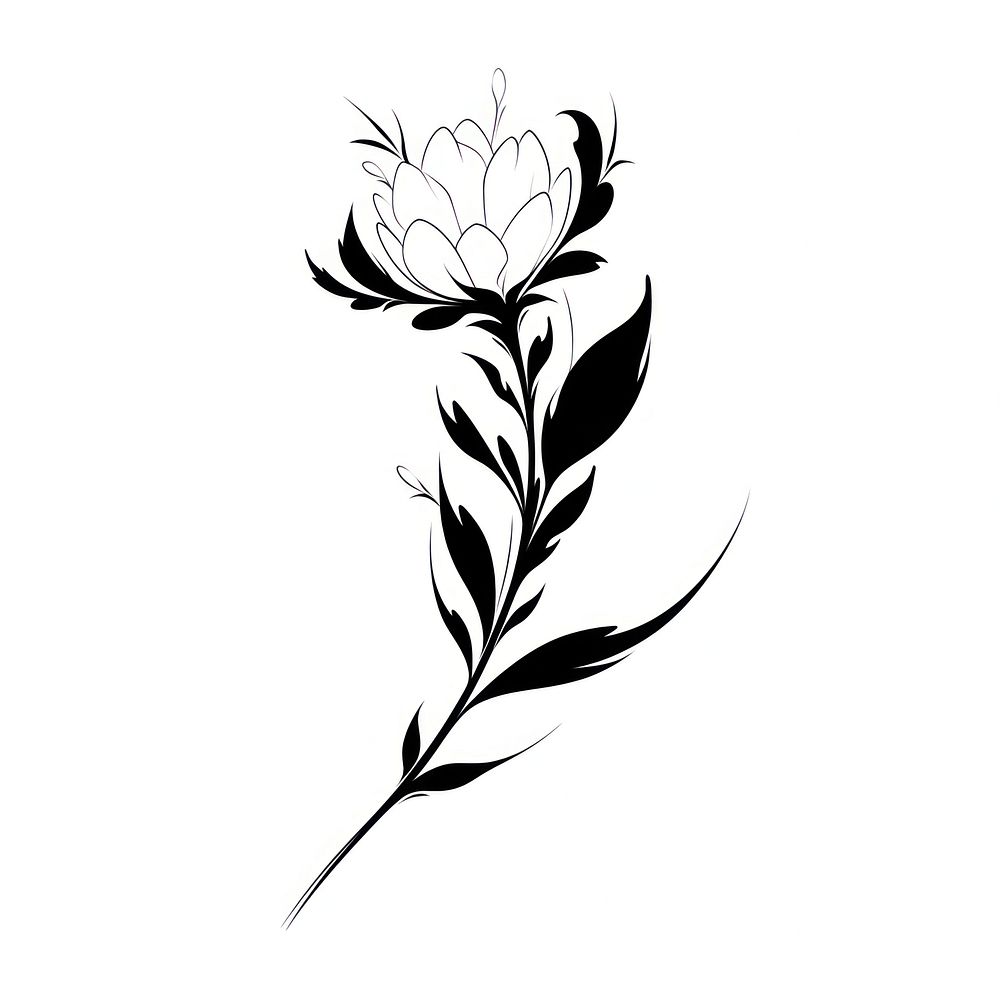 Naturtium flower illustrated graphics pattern.