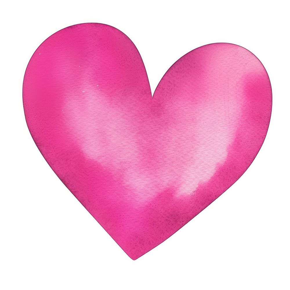 Clean hot pink heart symbol disk love heart symbol.