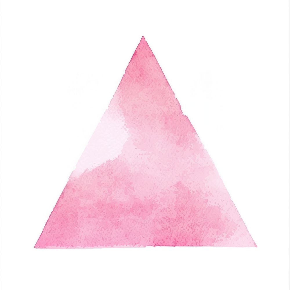 Clean pastel pink triangle.
