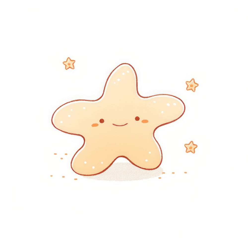 Starfish Animal confectionery gingerbread biscuit.