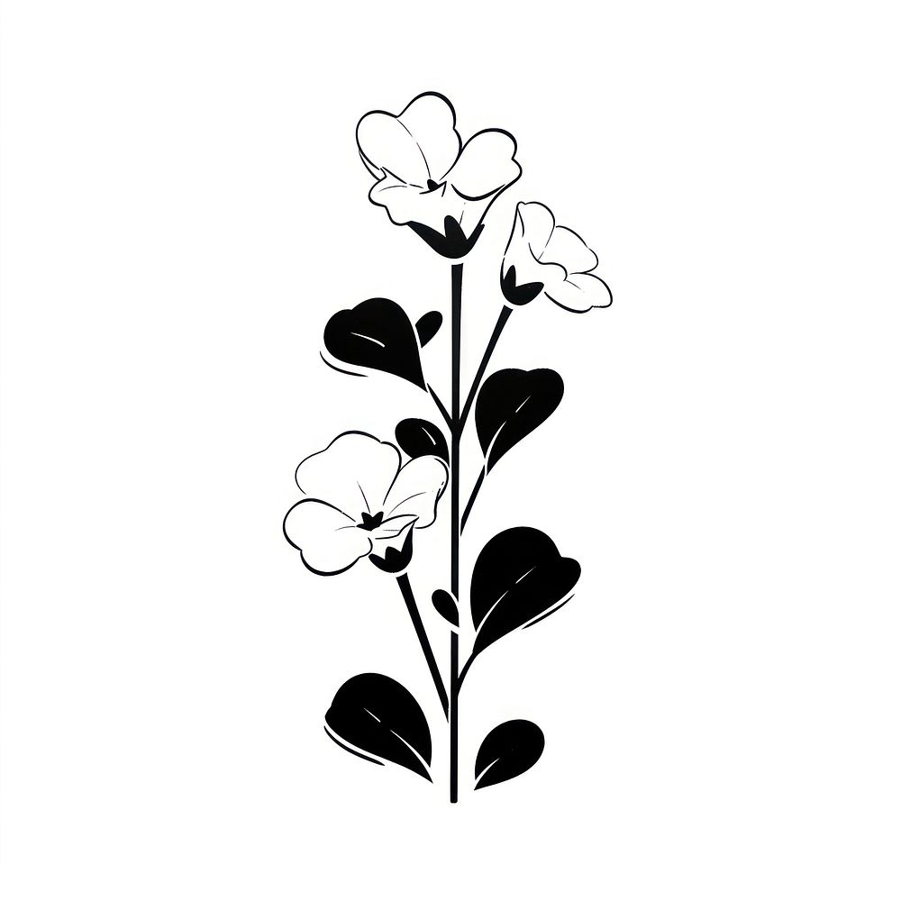 Sweet Pea flower illustrated chandelier graphics.