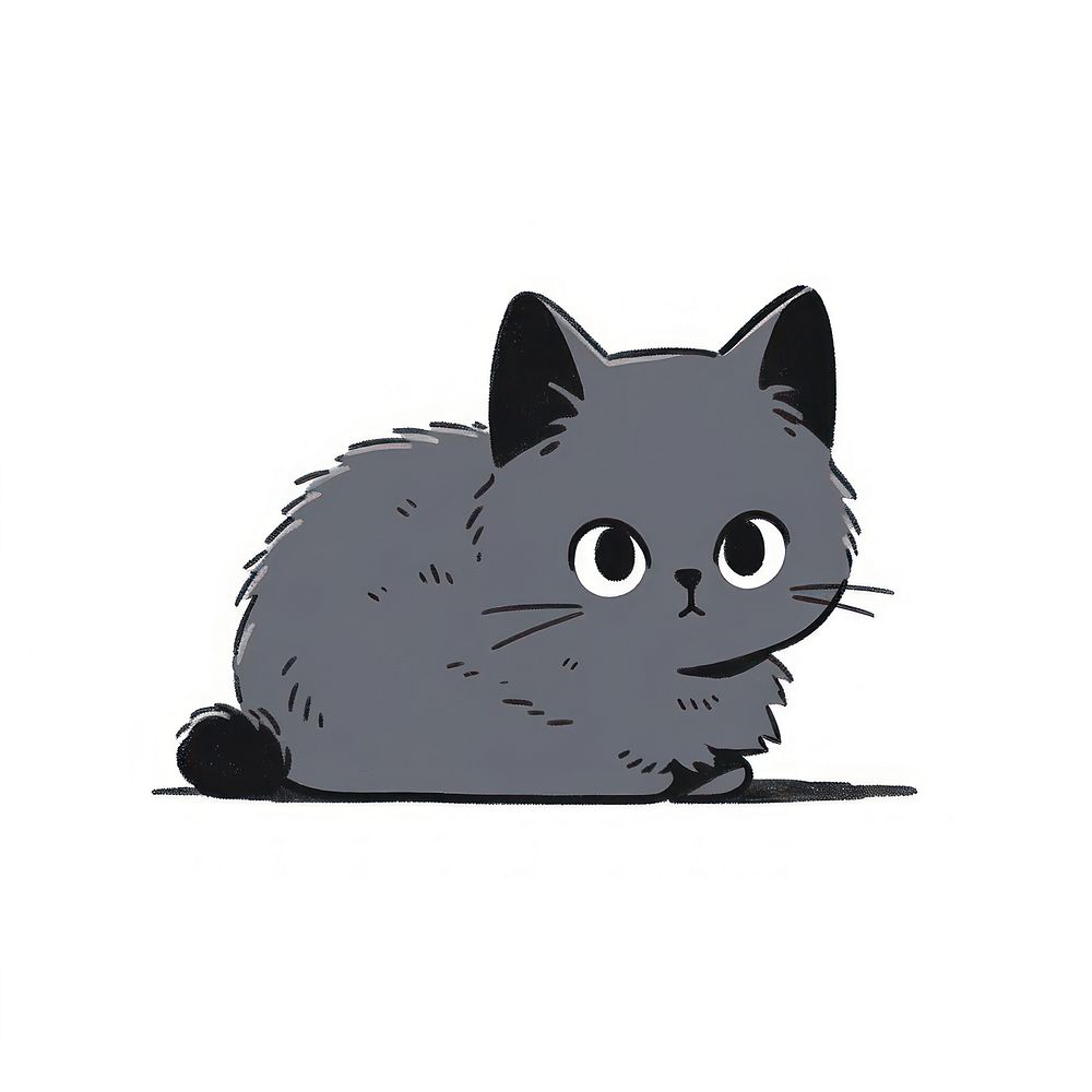 Russian Blue Cat rat cat illustrated.