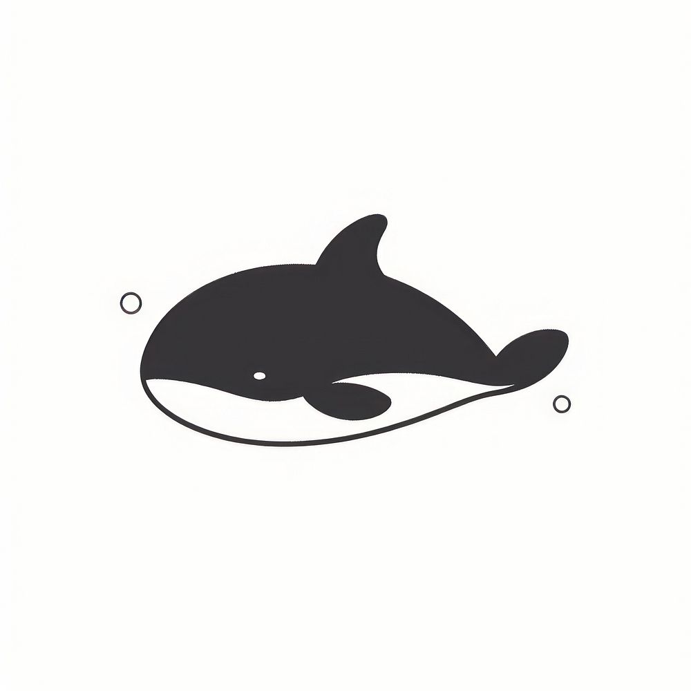 Whale Animal animal silhouette stencil.