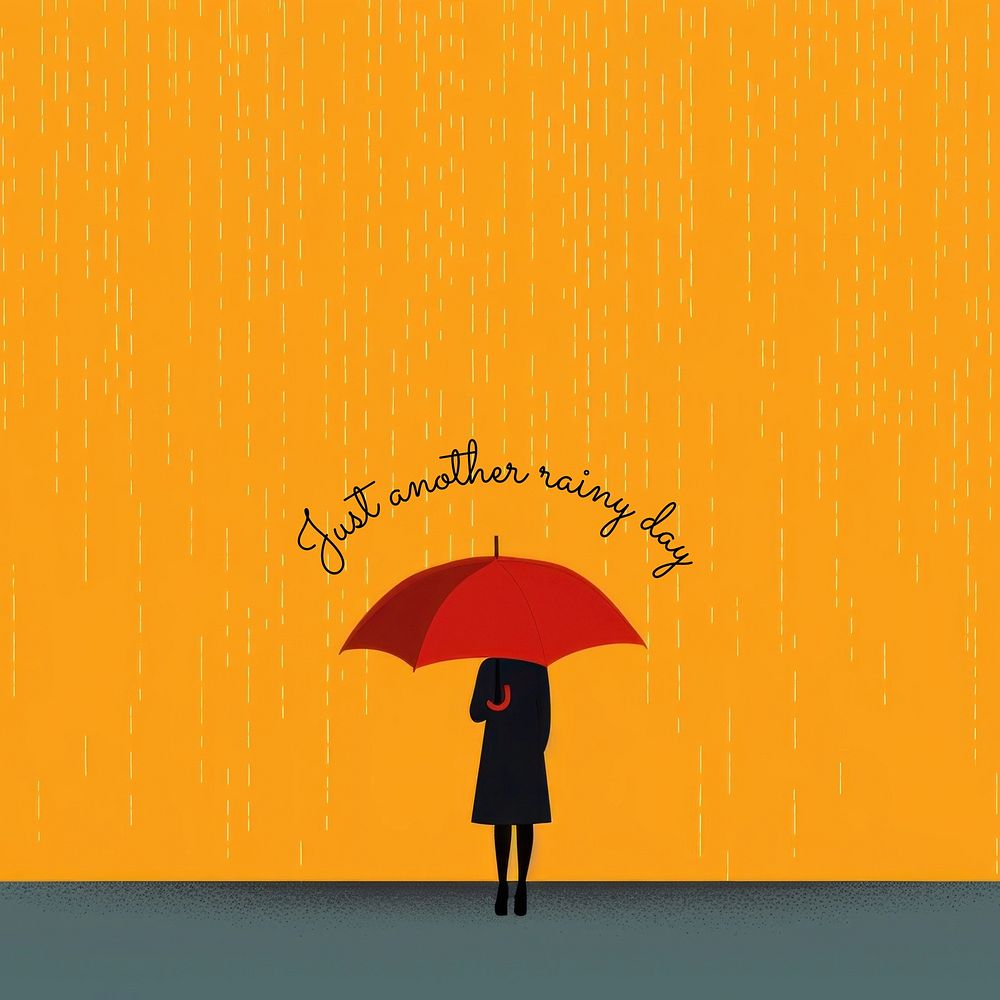 Rainy day quoter Instagram post template