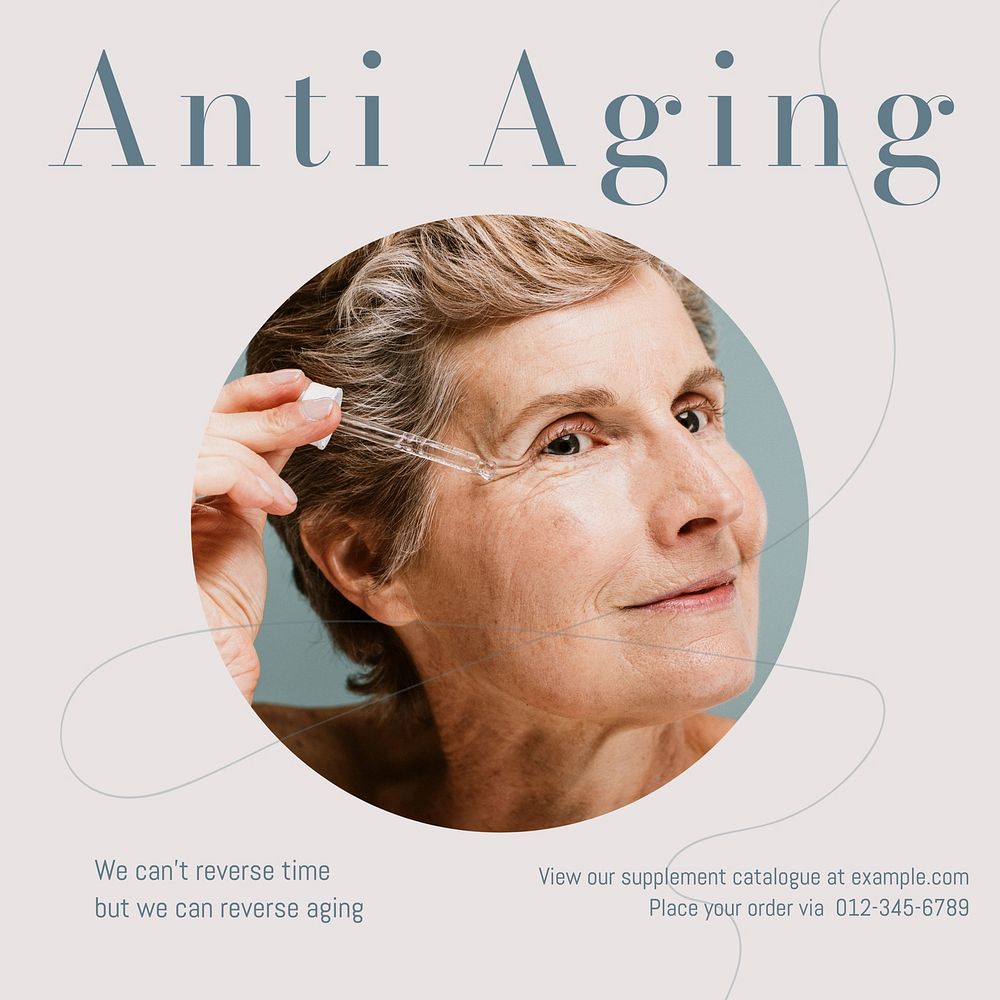 Anti aging Instagram post template