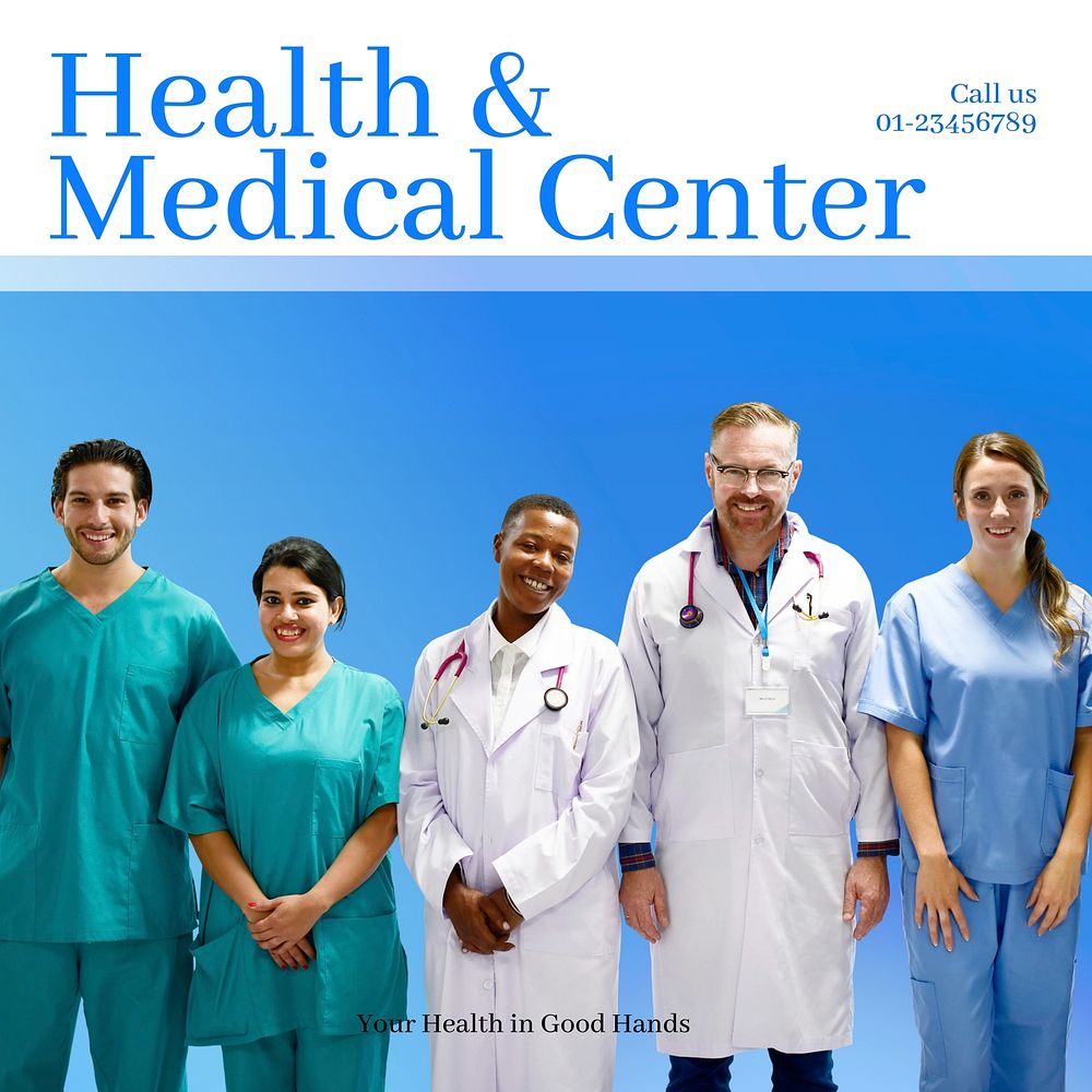 Health & medical center Instagram post template  