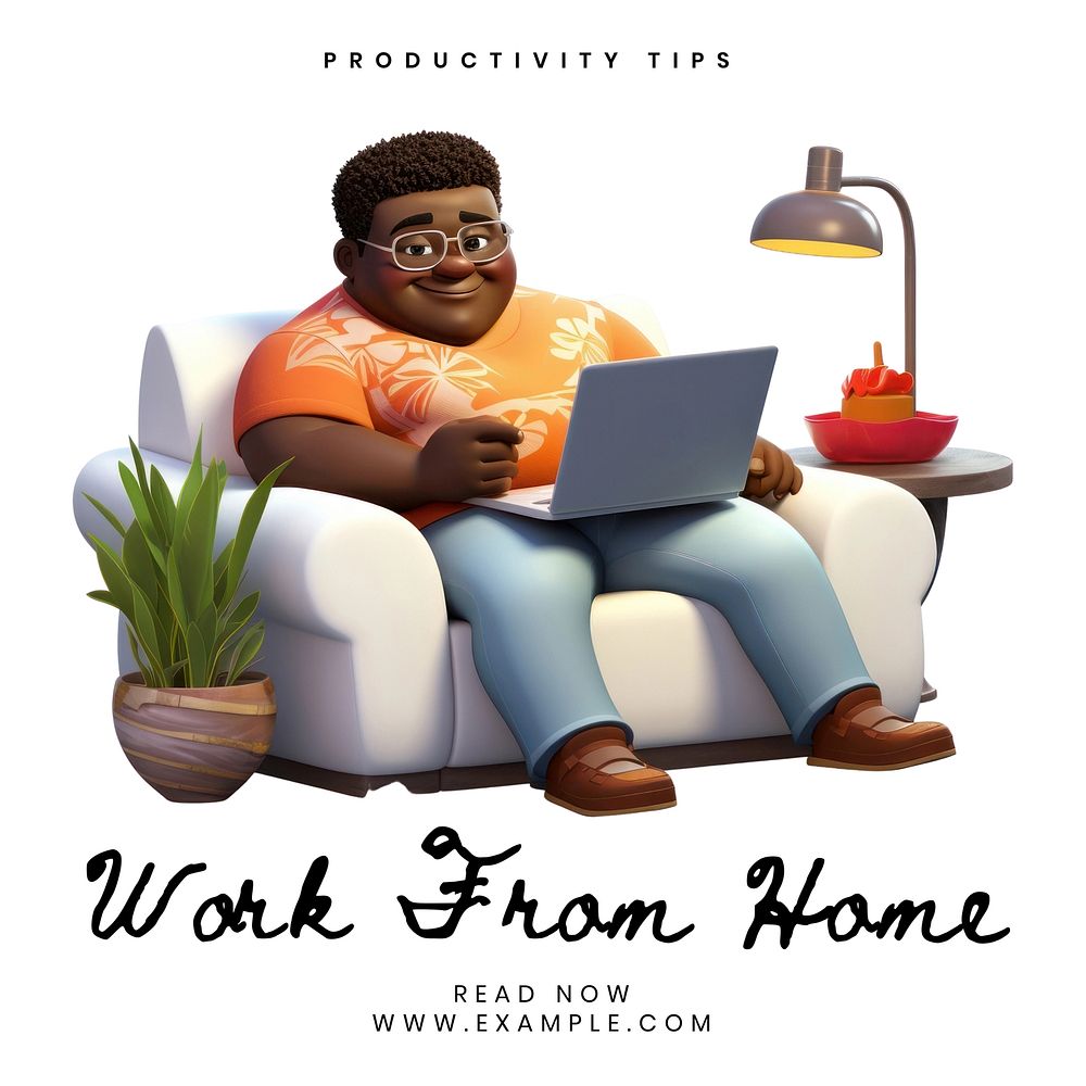Home office careers Instagram post template