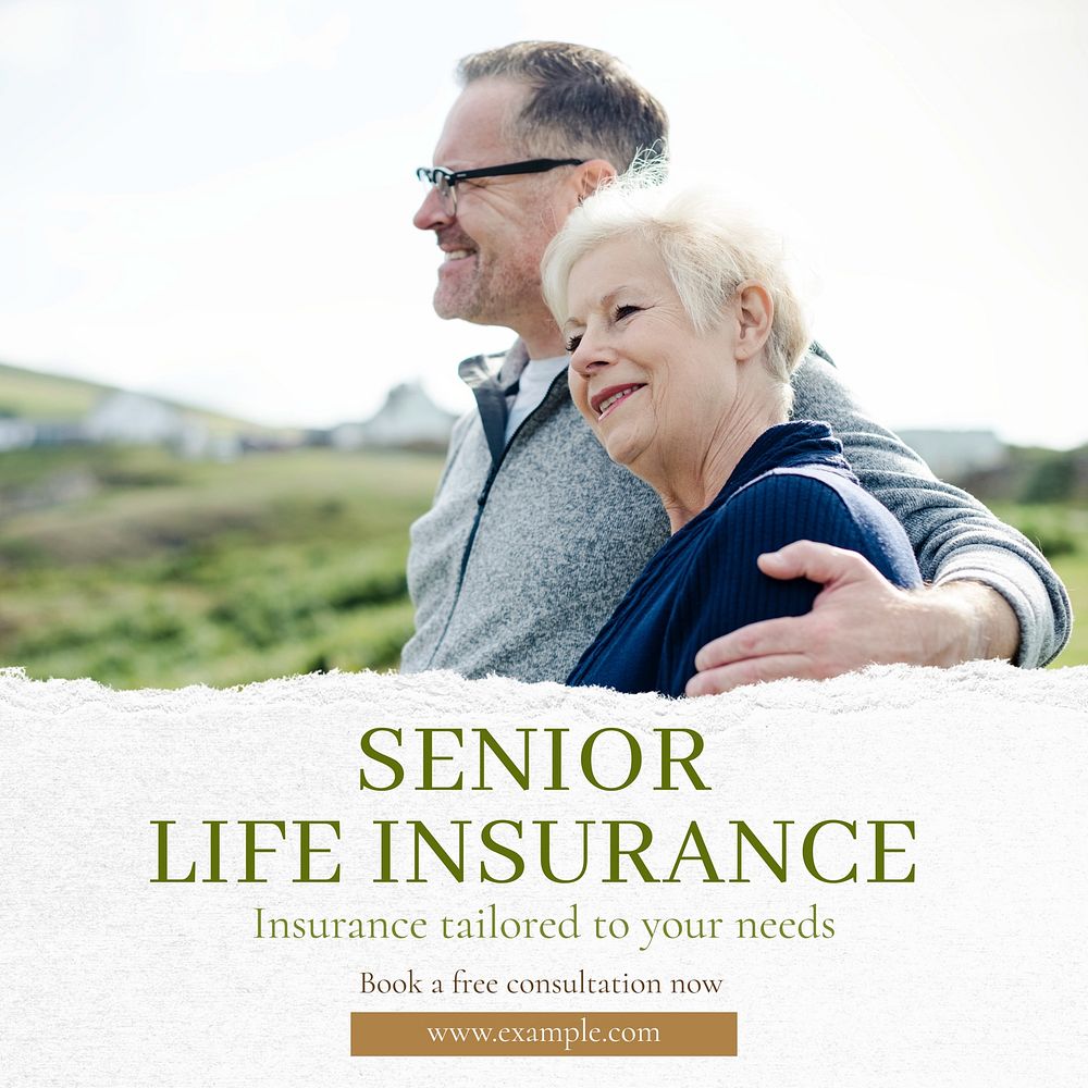 Senior insurance Instagram post template  