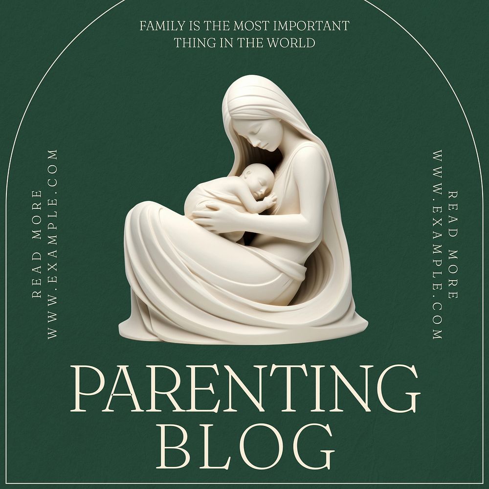 Parenting blog Instagram post template  