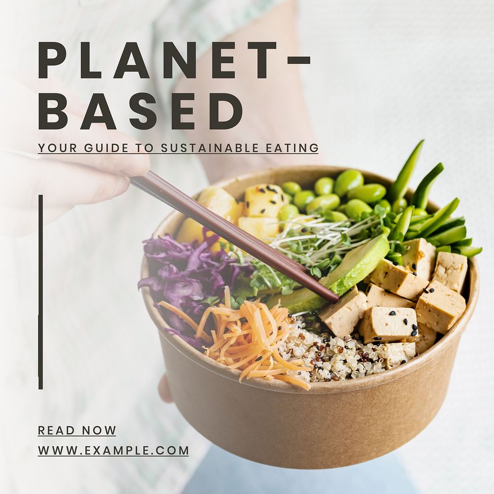Planet-based diet Instagram post template