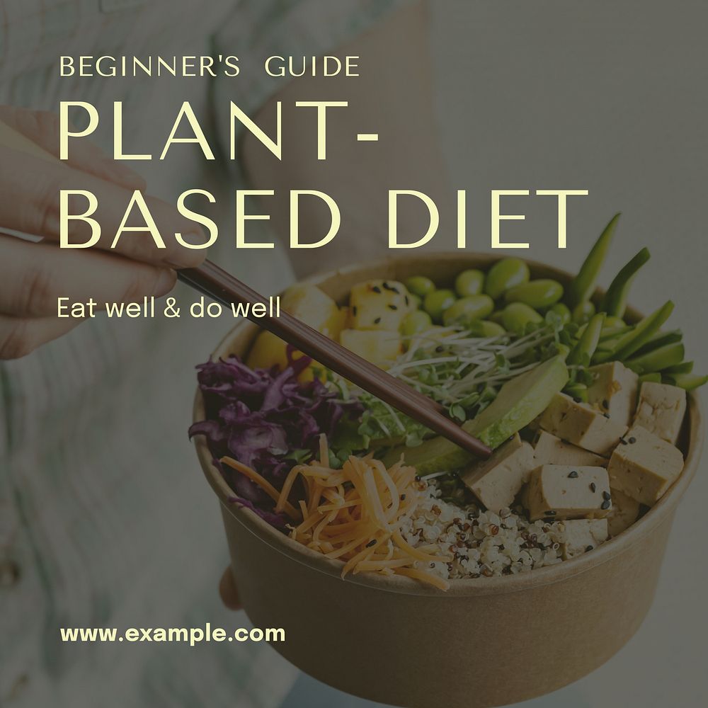 Plant based diet Instagram post template