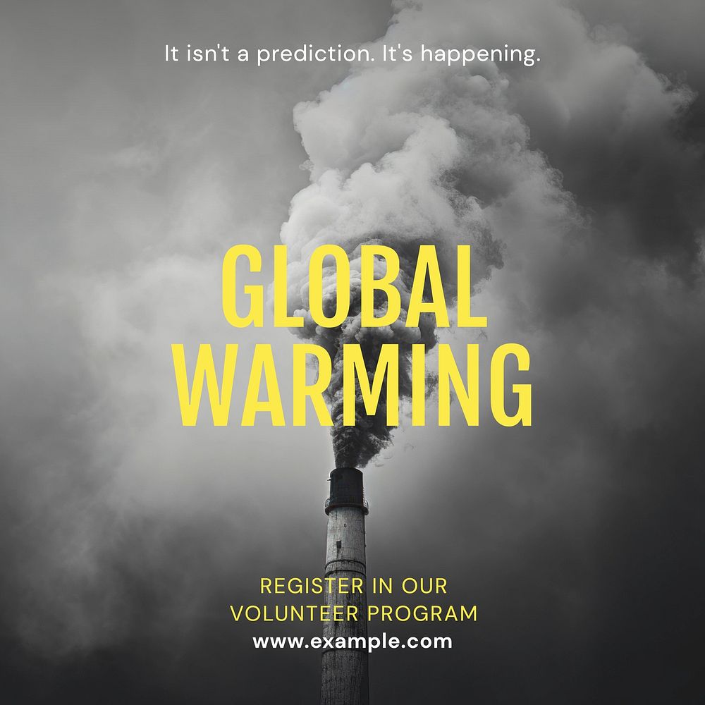 Global warming Instagram post template