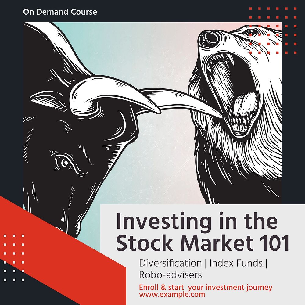 Stock investment course Instagram post Free Photo rawpixel