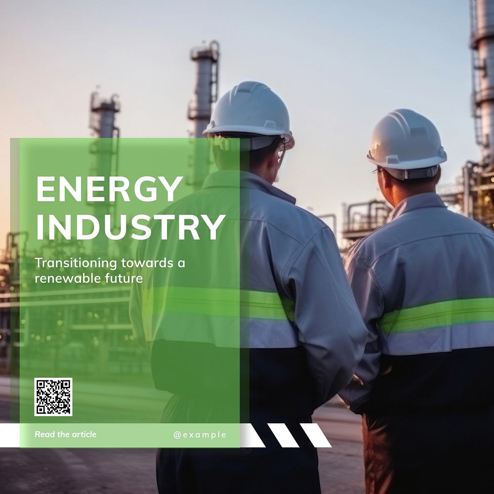 Energy industry Instagram post template