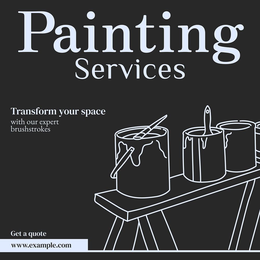 Painting service Instagram post template  