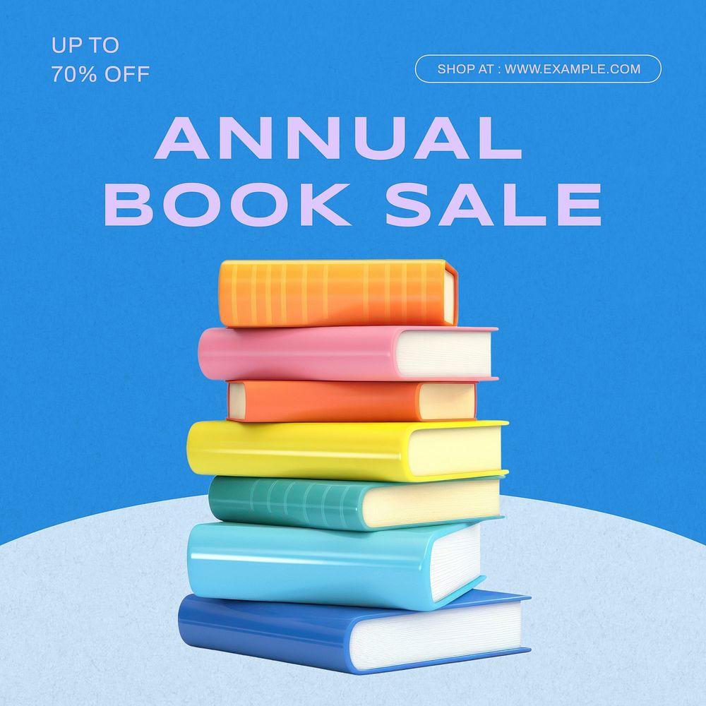 Annual book sale Instagram post template