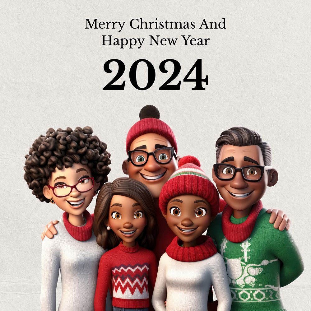 Christmas & new year Instagram post template  