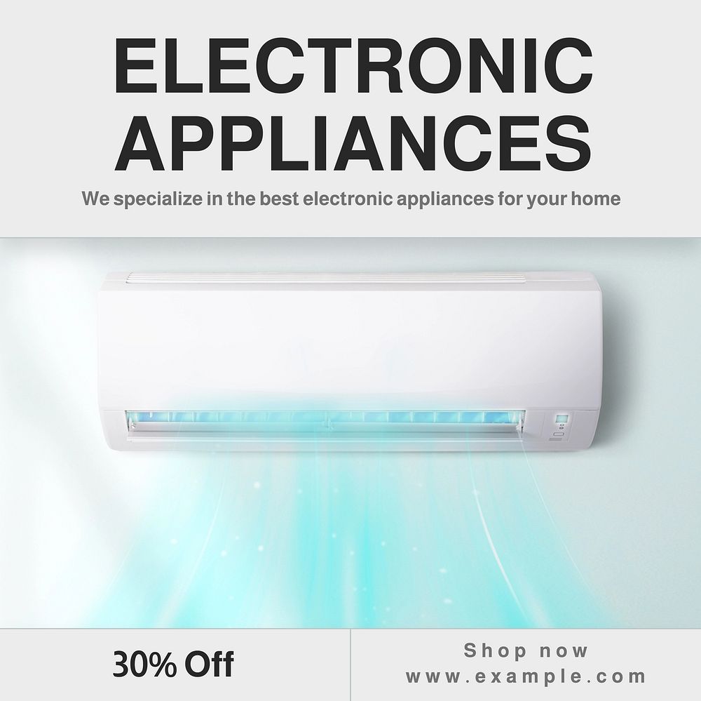 Electronic appliance Instagram post template