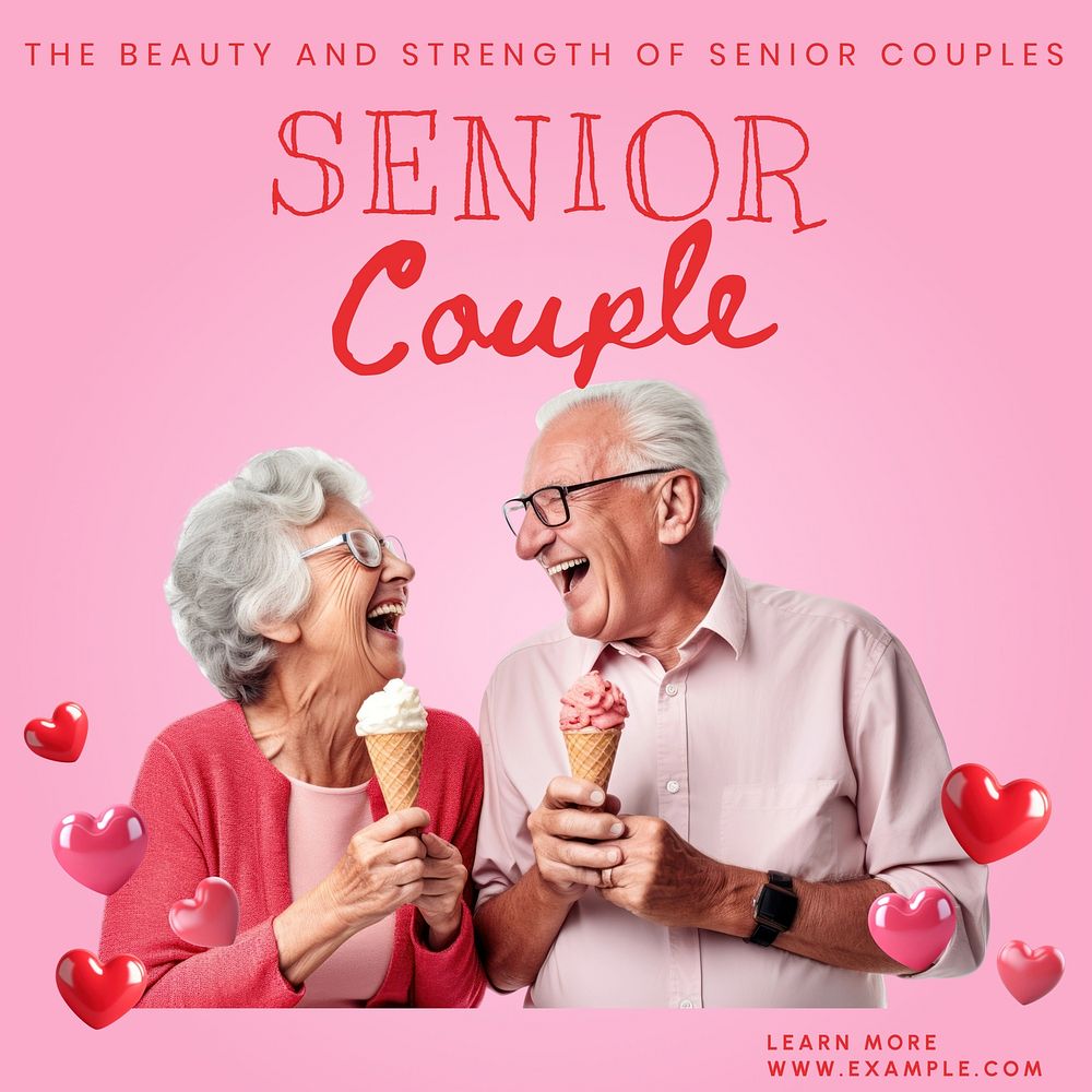Senior couple Instagram post template  
