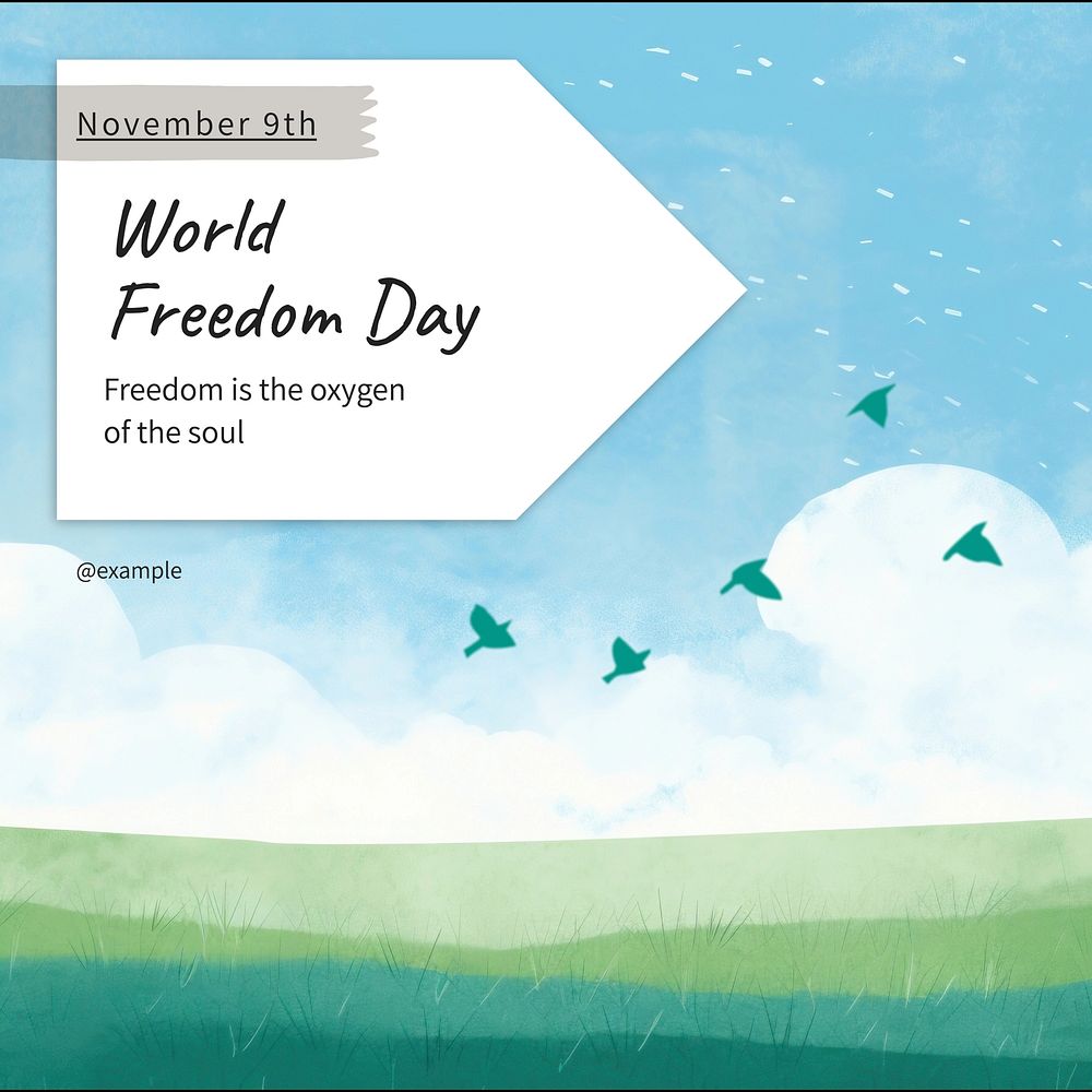 World Freedom Day Instagram post template  