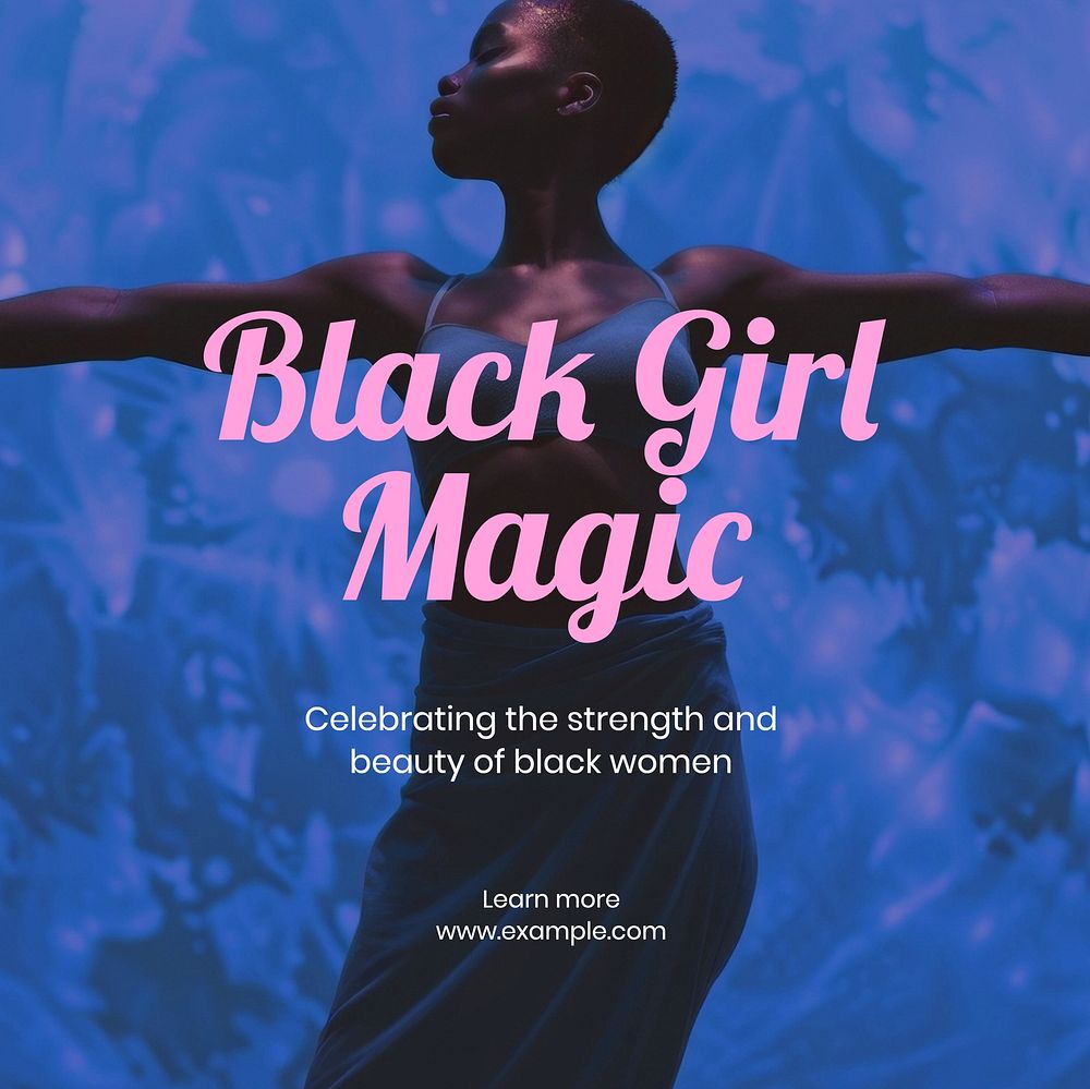 Black girl magic Instagram post template