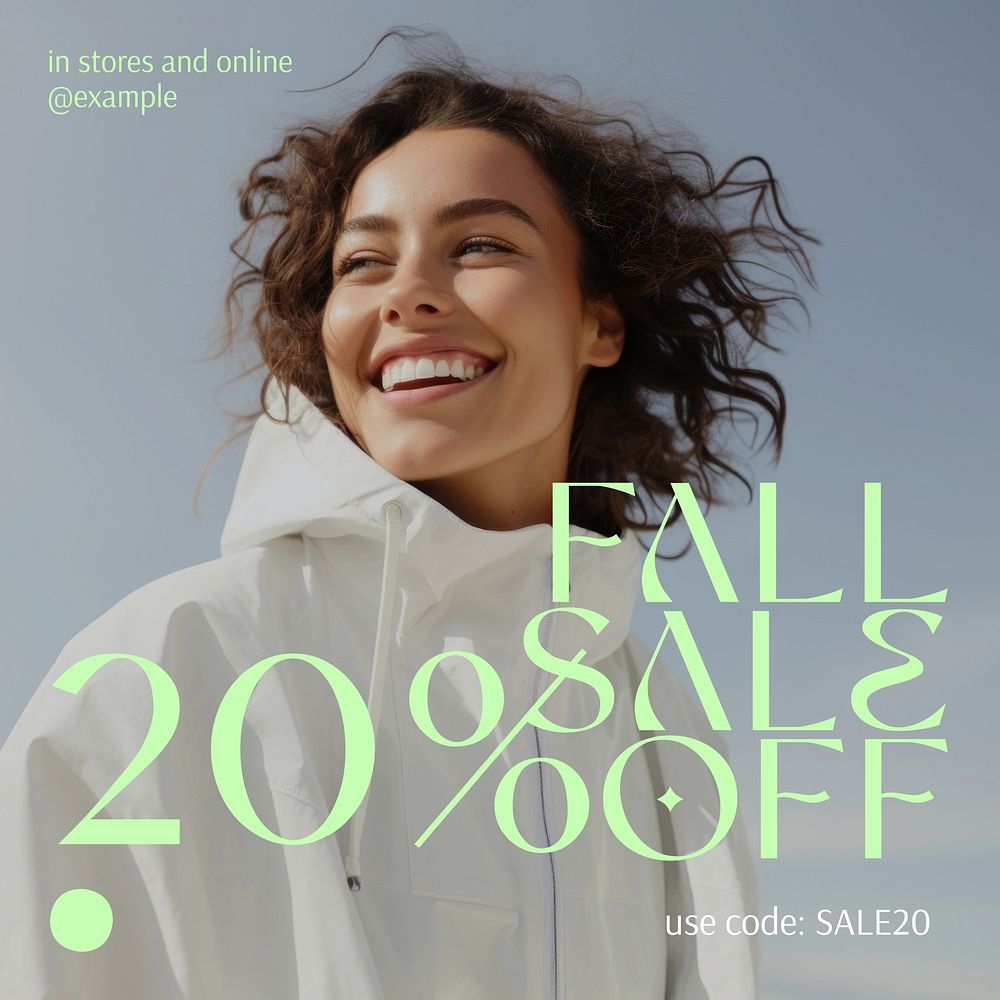 Fall sale Instagram post template
