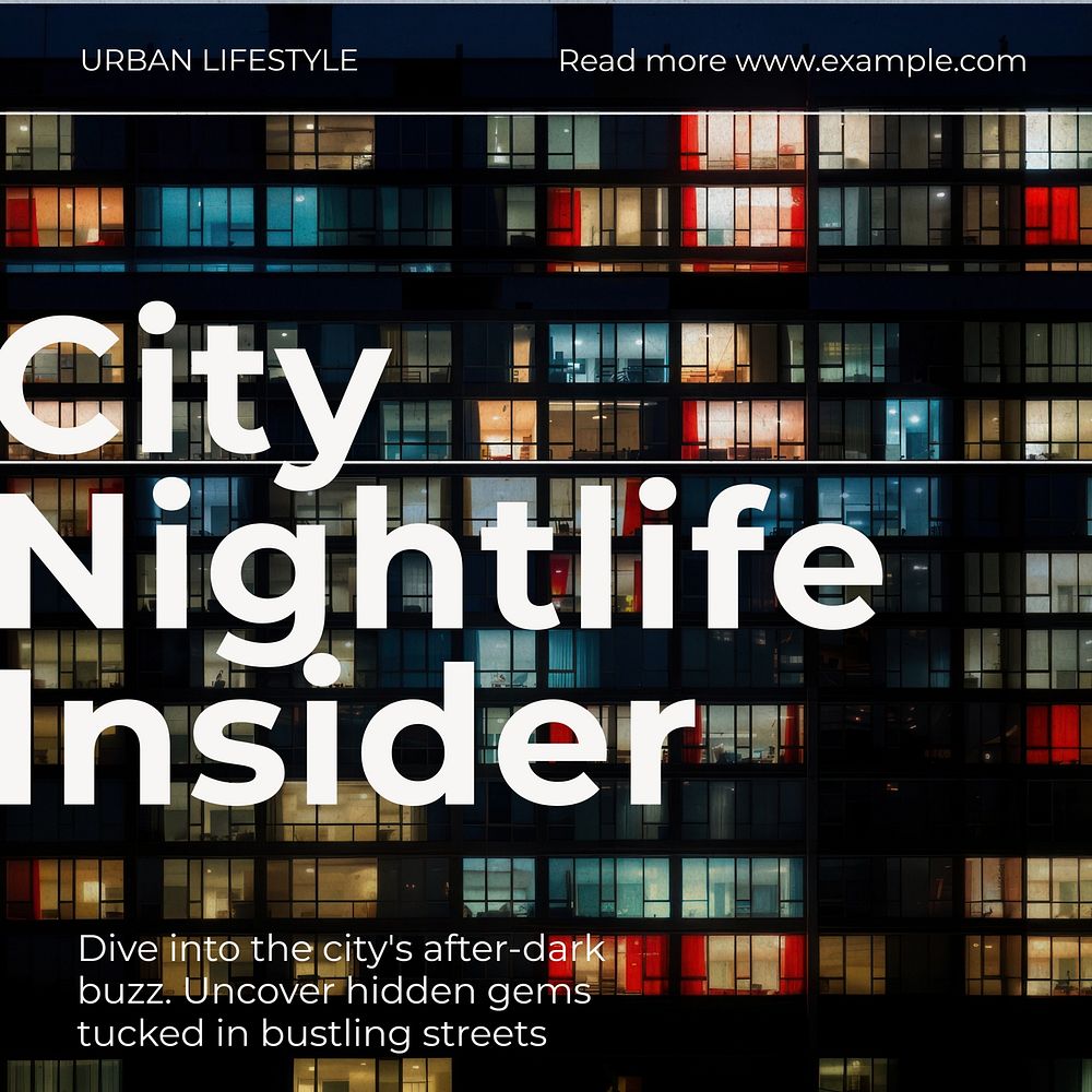 Nightlife city insider Instagram post template