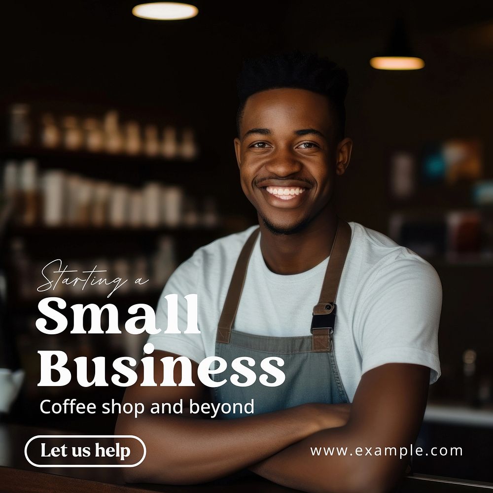 Starting small business Instagram post template