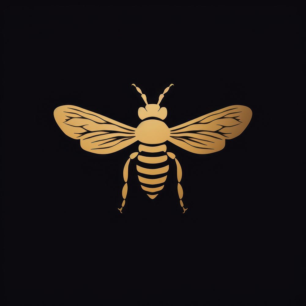 Golden honey bee invertebrate andrena animal.