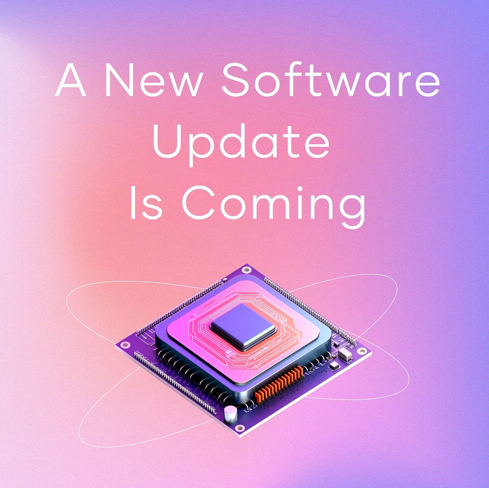 New Software Update Instagram post template